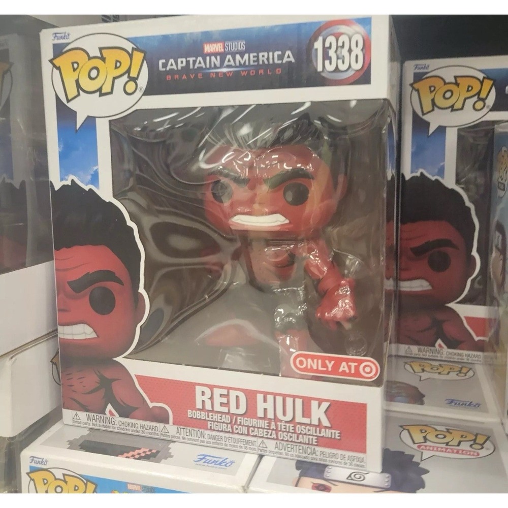 NEW Funko Pop! Deluxe MARVEL RED HULK #1338 2025 Target Exclusive Sticker
